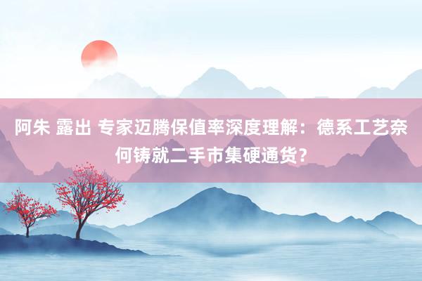阿朱 露出 专家迈腾保值率深度理解：德系工艺奈何铸就二手市集