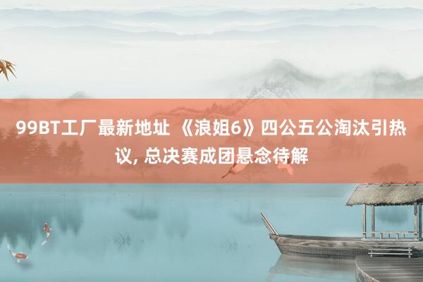 99BT工厂最新地址 《浪姐6》四公五公淘汰引热议, 总决赛