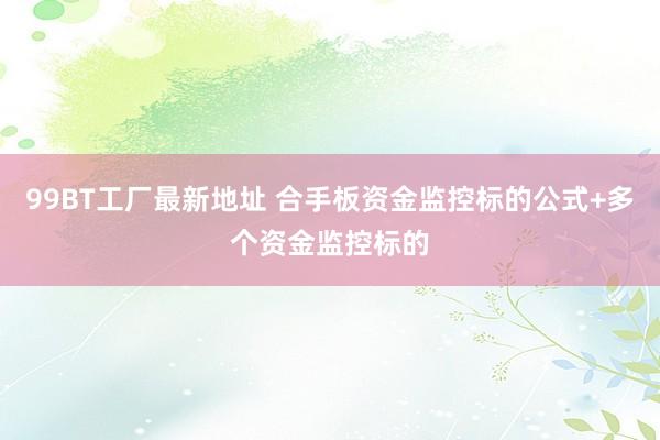 99BT工厂最新地址 合手板资金监控标的公式+多个资金监控标